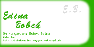 edina bobek business card